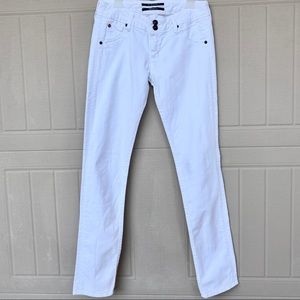 Hudson White Straight Jeans